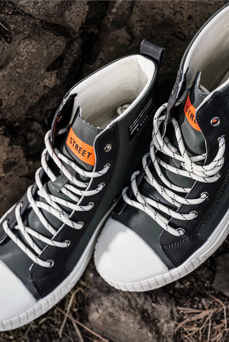 high cut collar sneakers