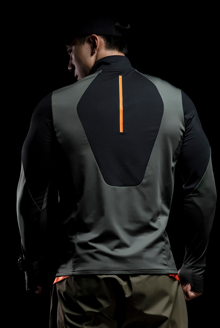 stitched zipper fitness wear