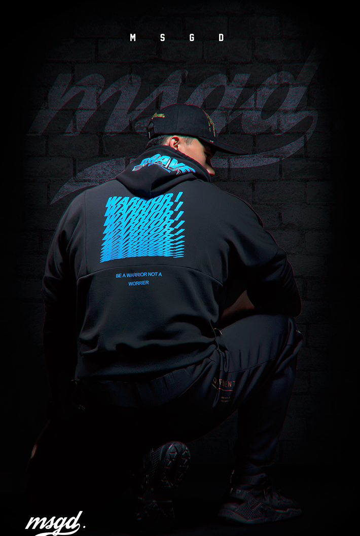 Back logo hoodie, WARRIOR