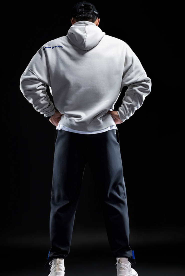 loose fleece hooded sweater