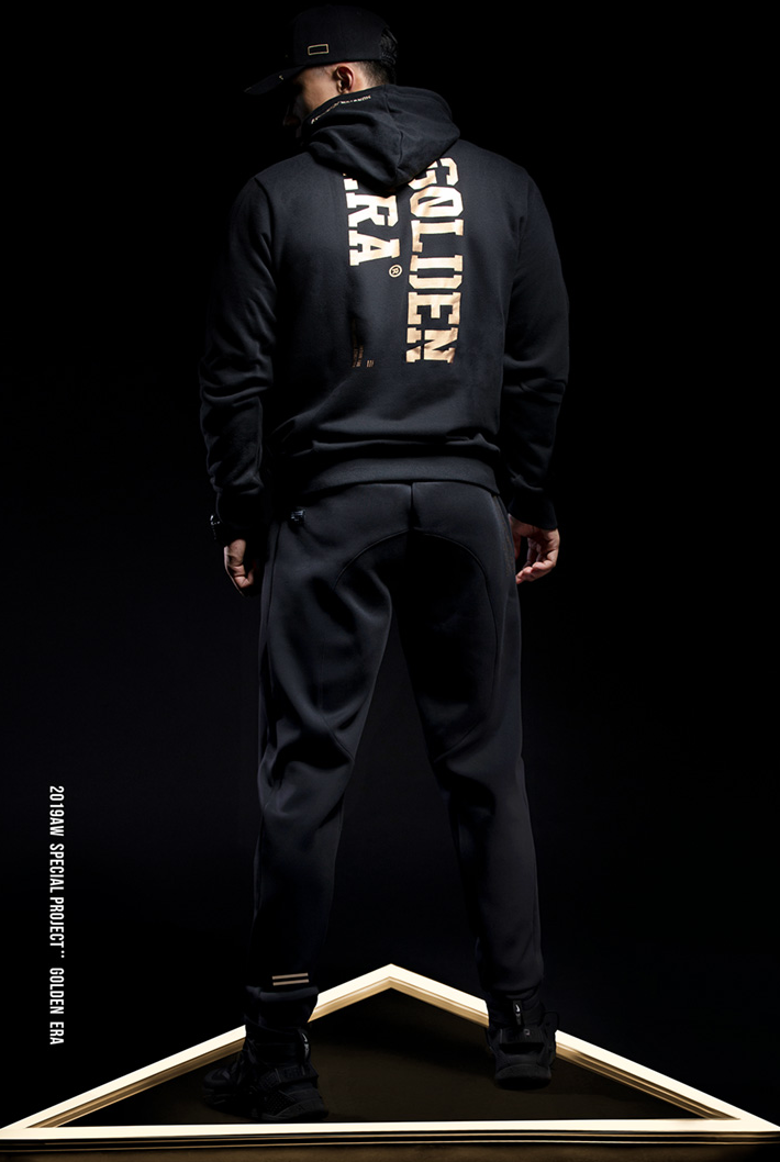 black gold fitness pants