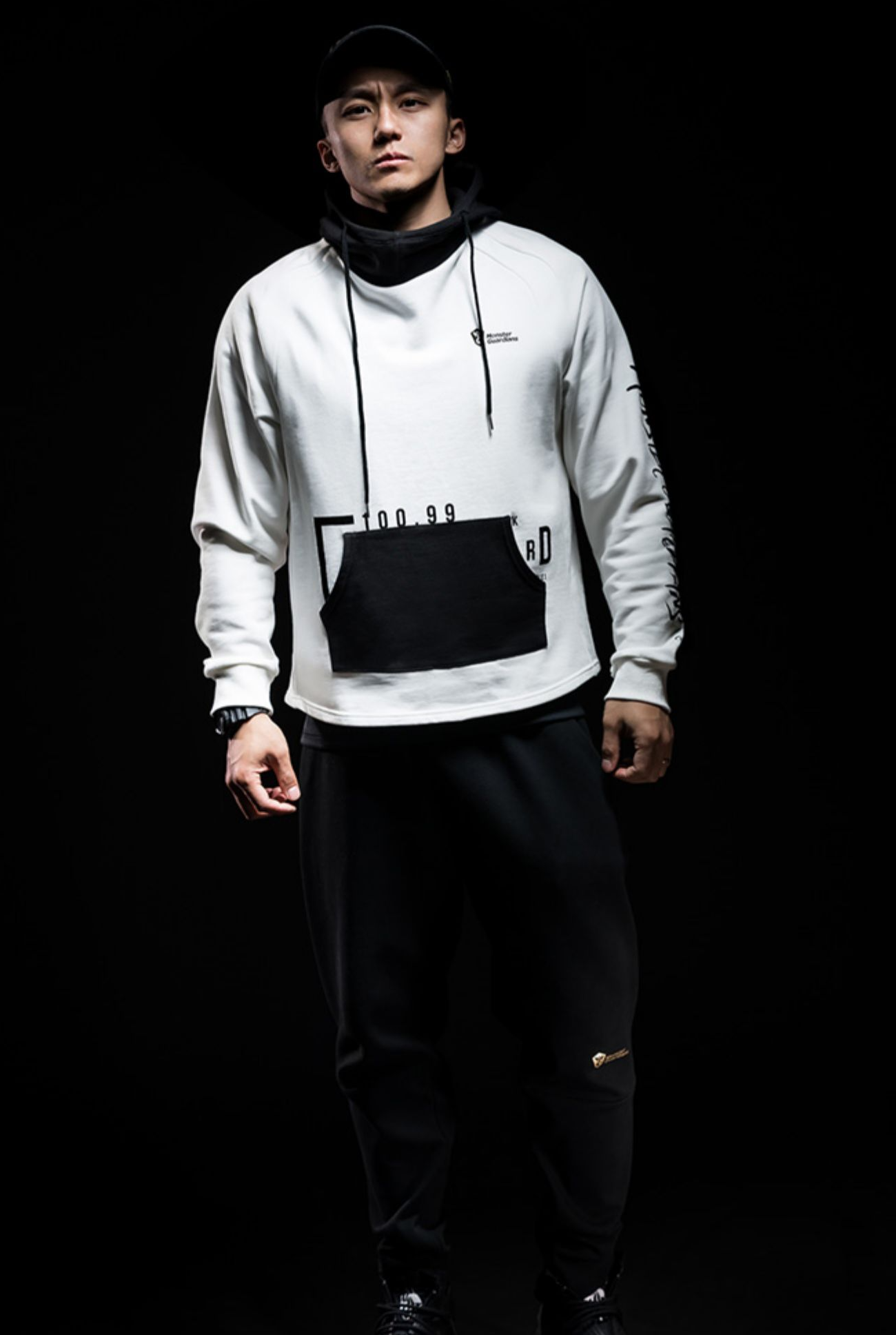sports high collar hoodie