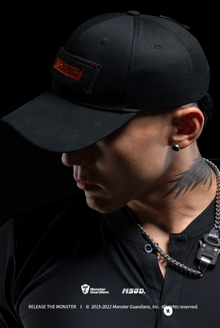 orange logo cap