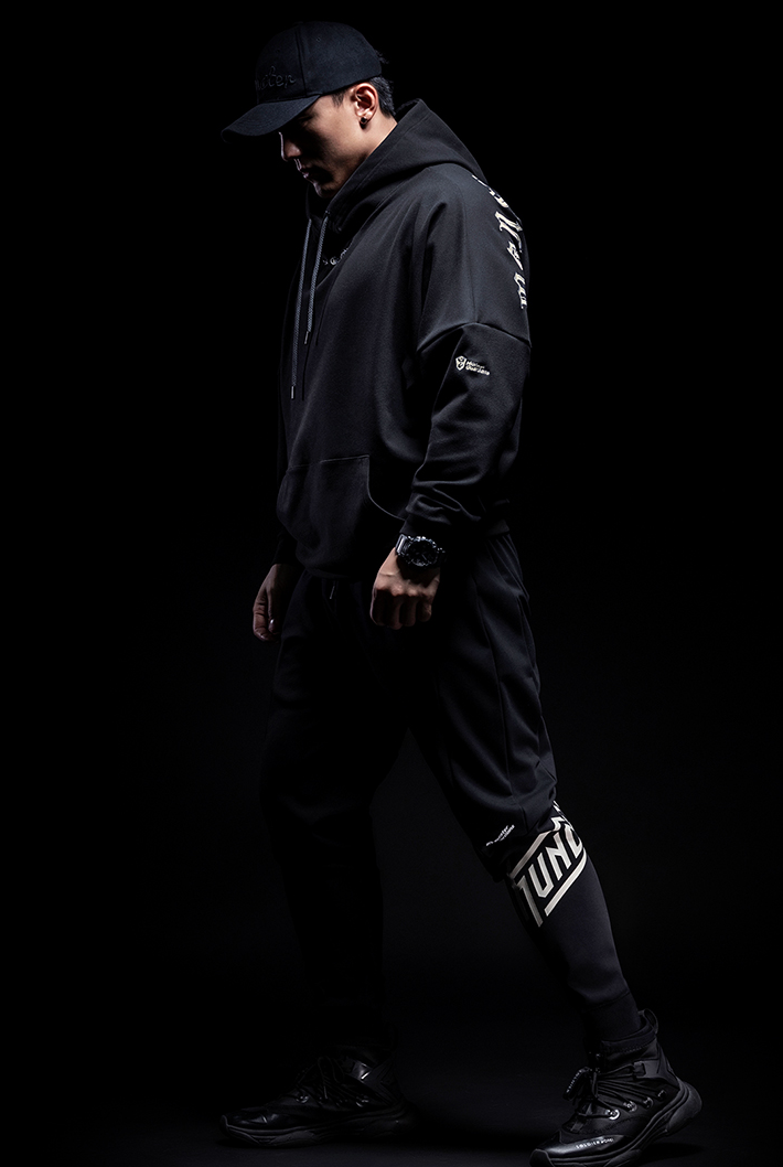 back logo hoodie