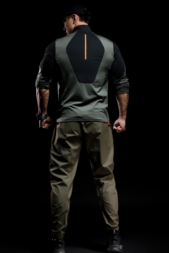 stitched zipper fitness wear