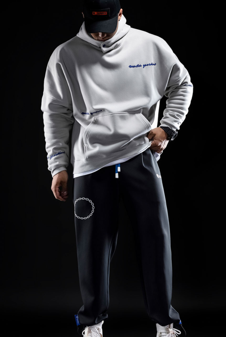 loose fleece hooded sweater