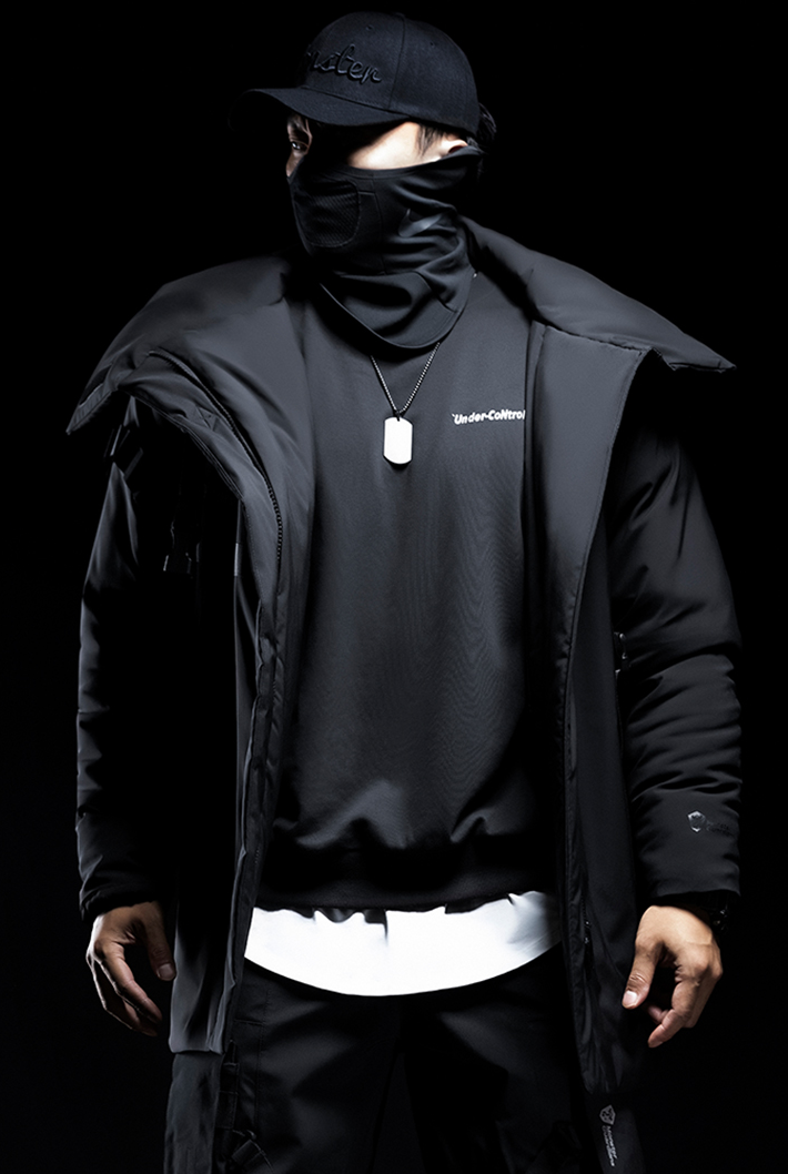 Buckle middle coat, DARKNIGHT SERIES