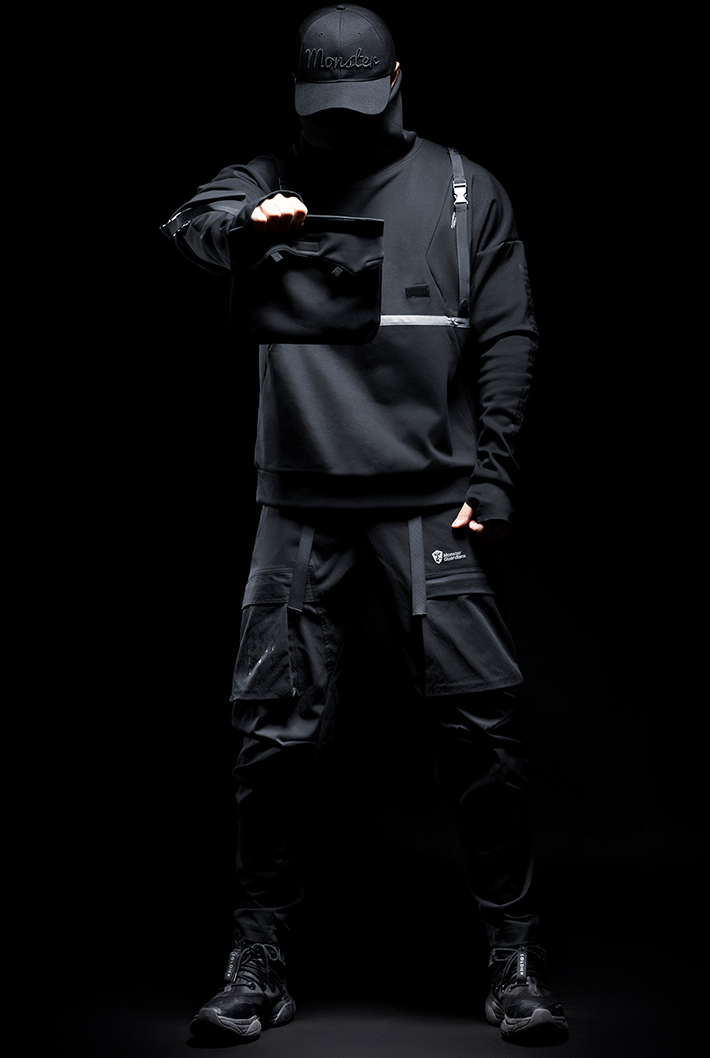 buckle high neck pullover