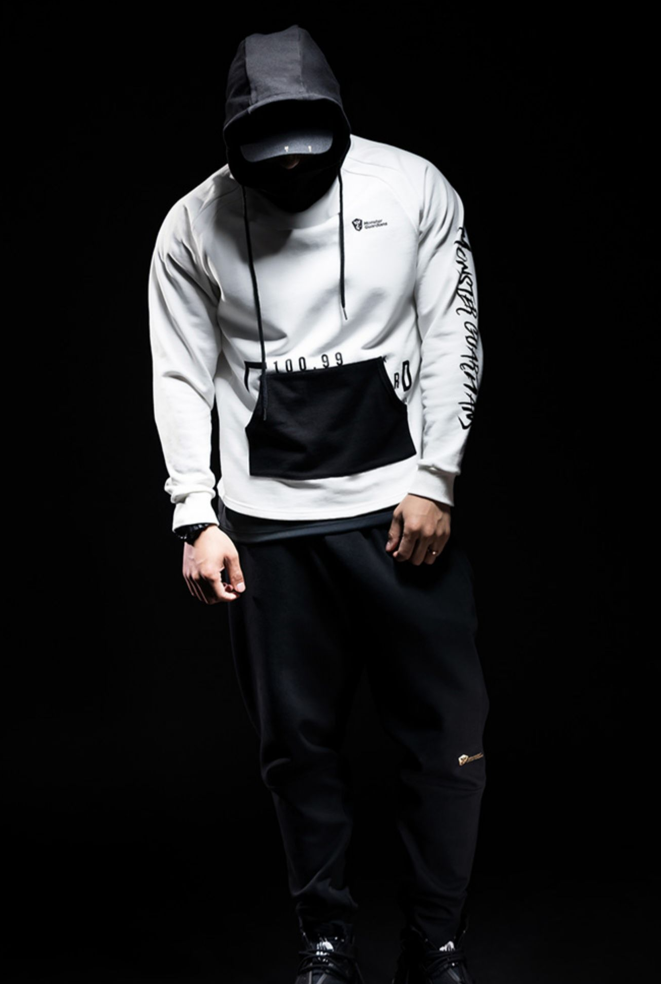 sports high collar hoodie