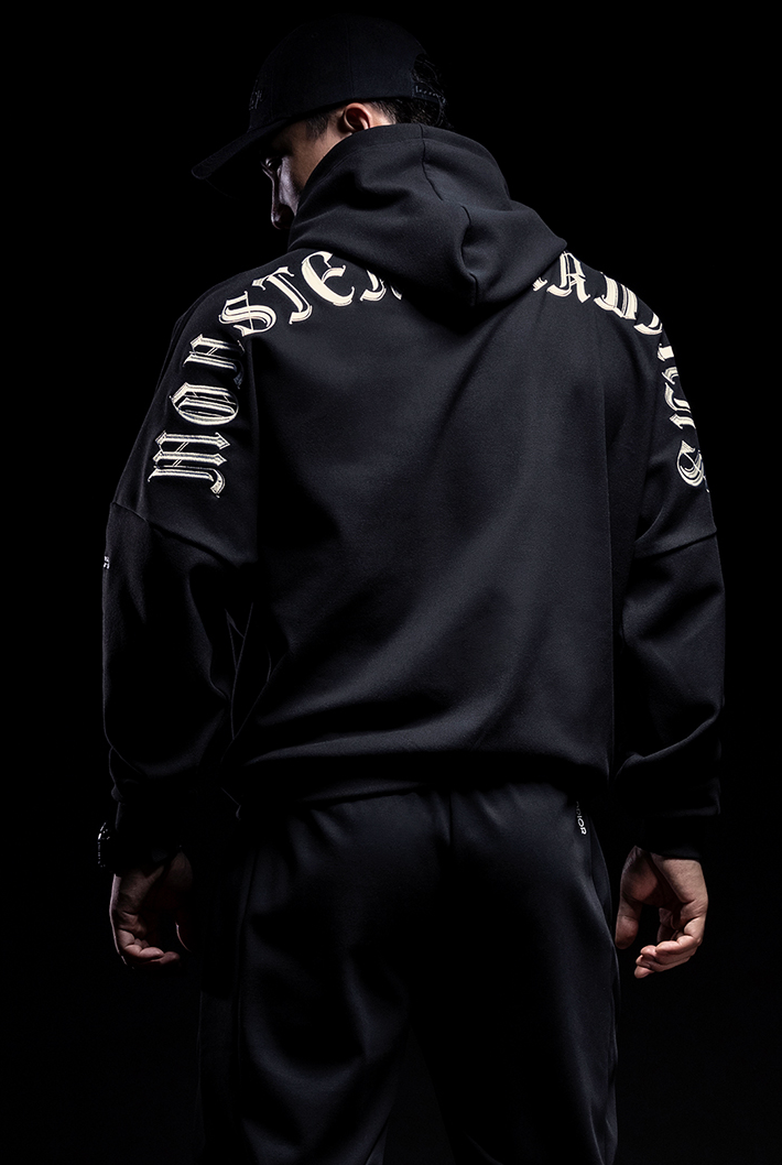back logo hoodie