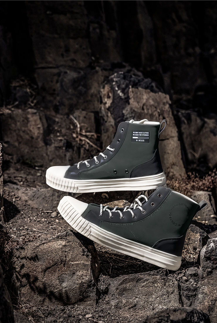 high cut collar sneakers