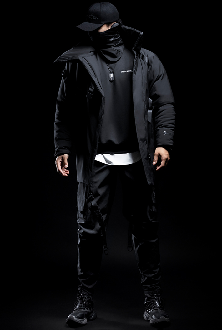 Buckle middle coat, DARKNIGHT SERIES