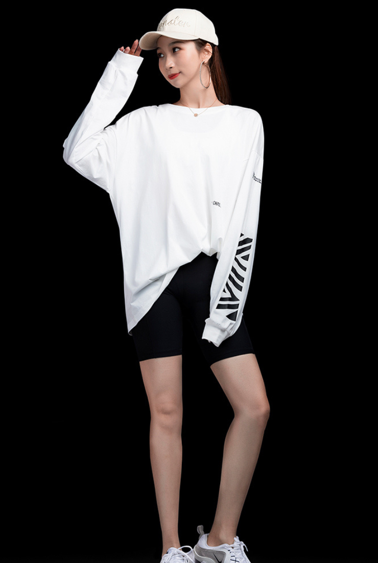 Side logo long sleeve T-shirt