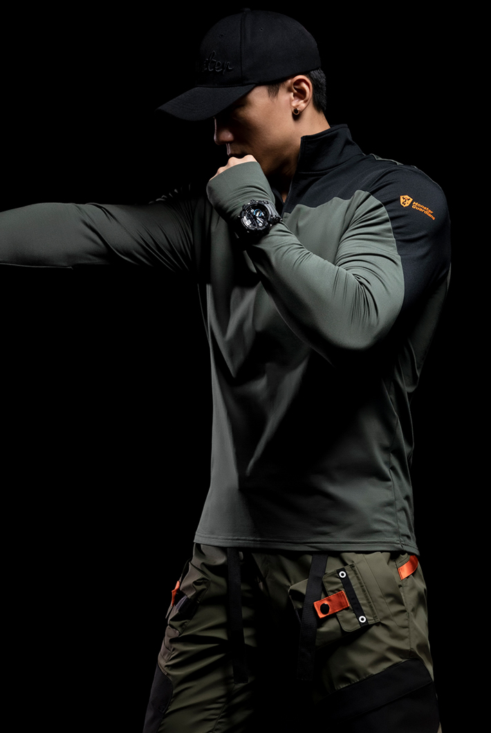 stitched zipper fitness wear