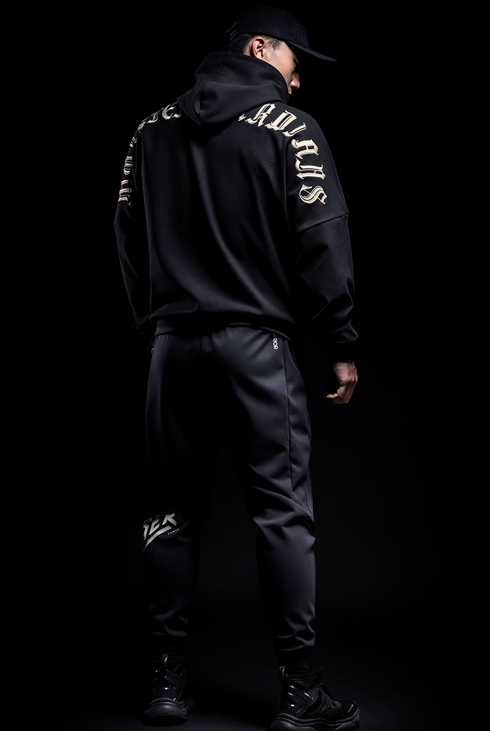 back logo hoodie
