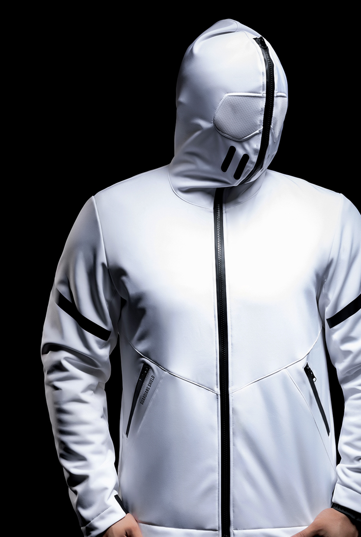 mask zipper hoodie