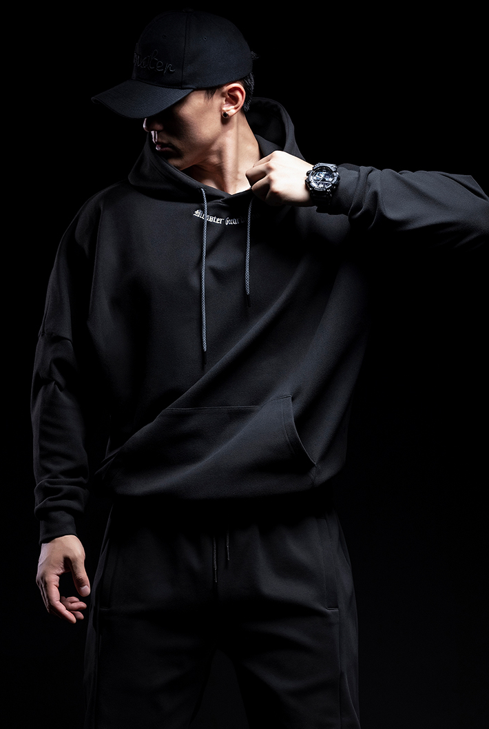 back logo hoodie