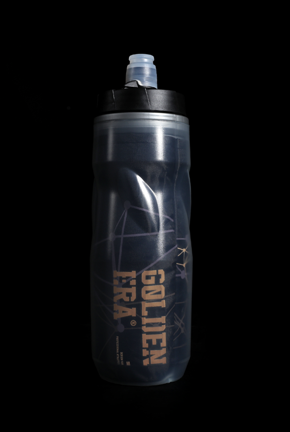 black gold sports bottle