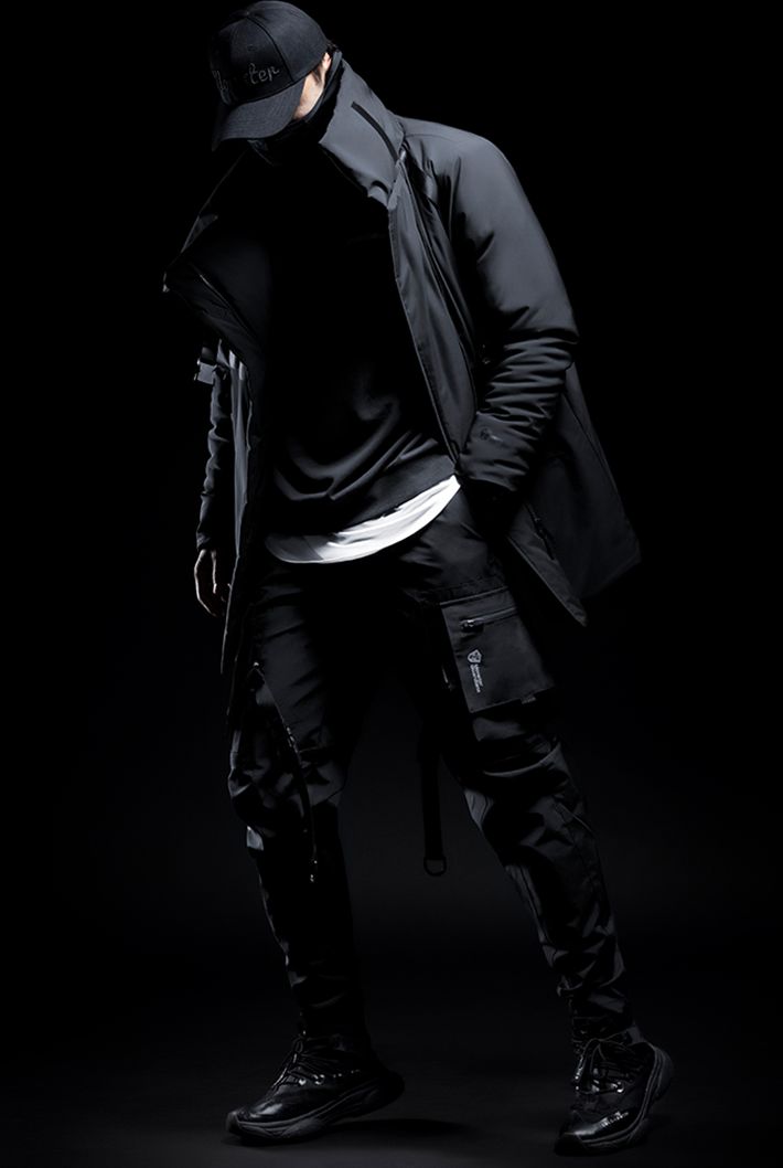 Buckle middle coat, DARKNIGHT SERIES