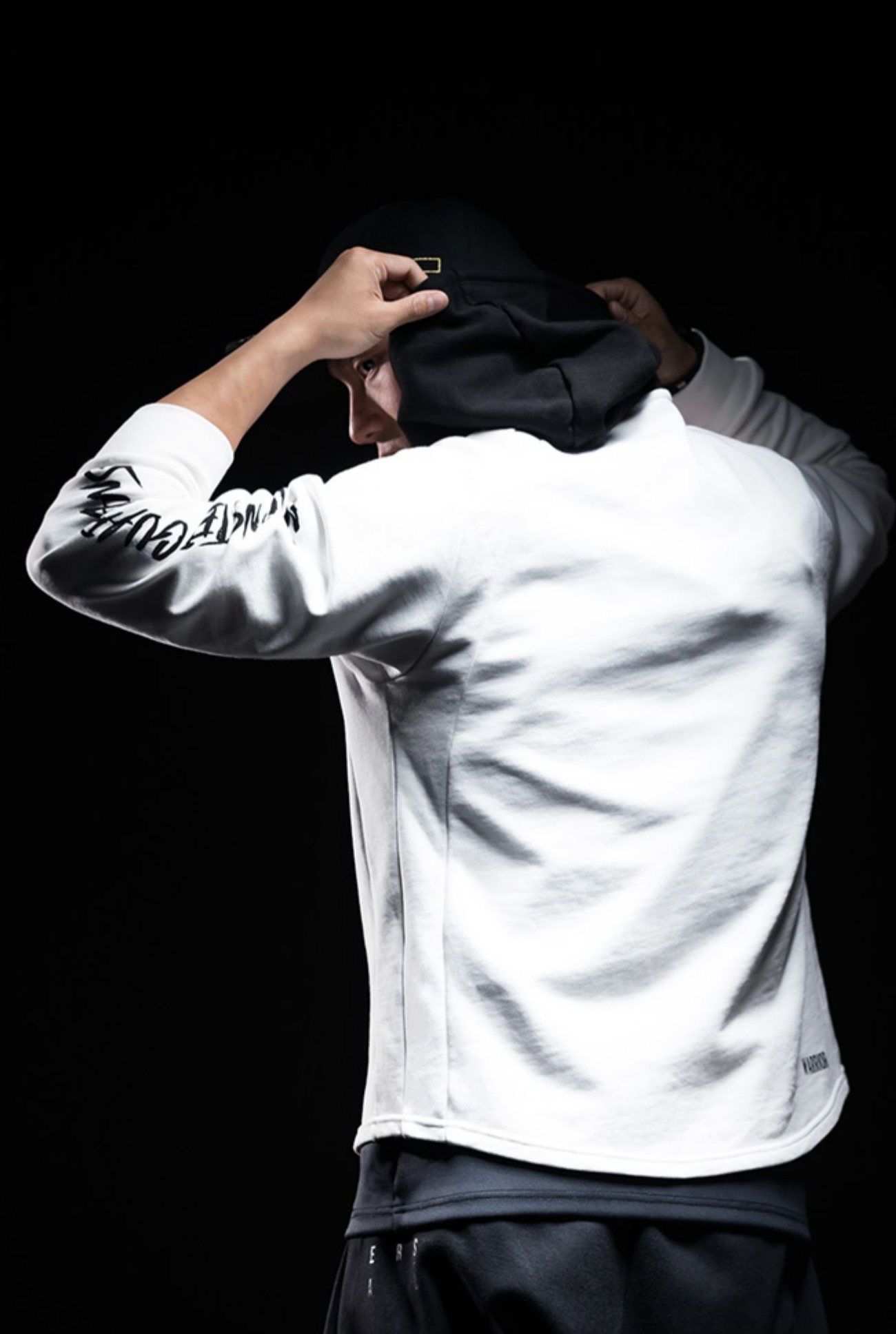 sports high collar hoodie