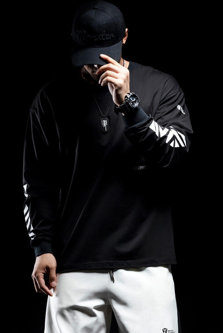 Side logo long sleeve T-shirt
