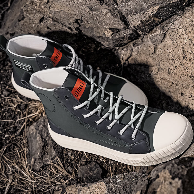 high cut collar sneakers