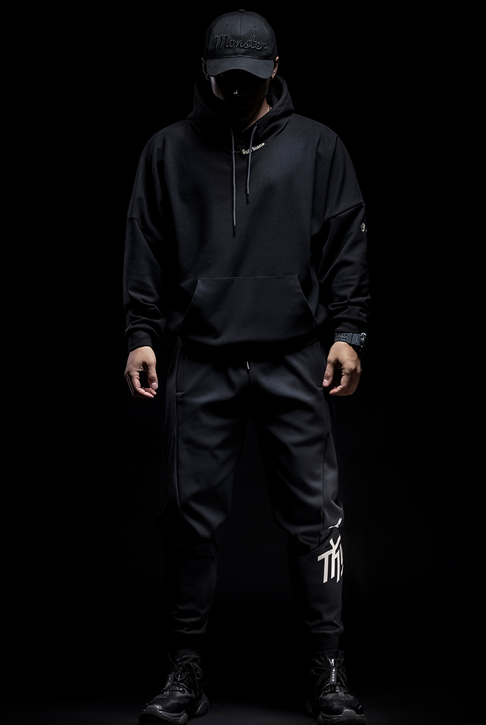 back logo hoodie