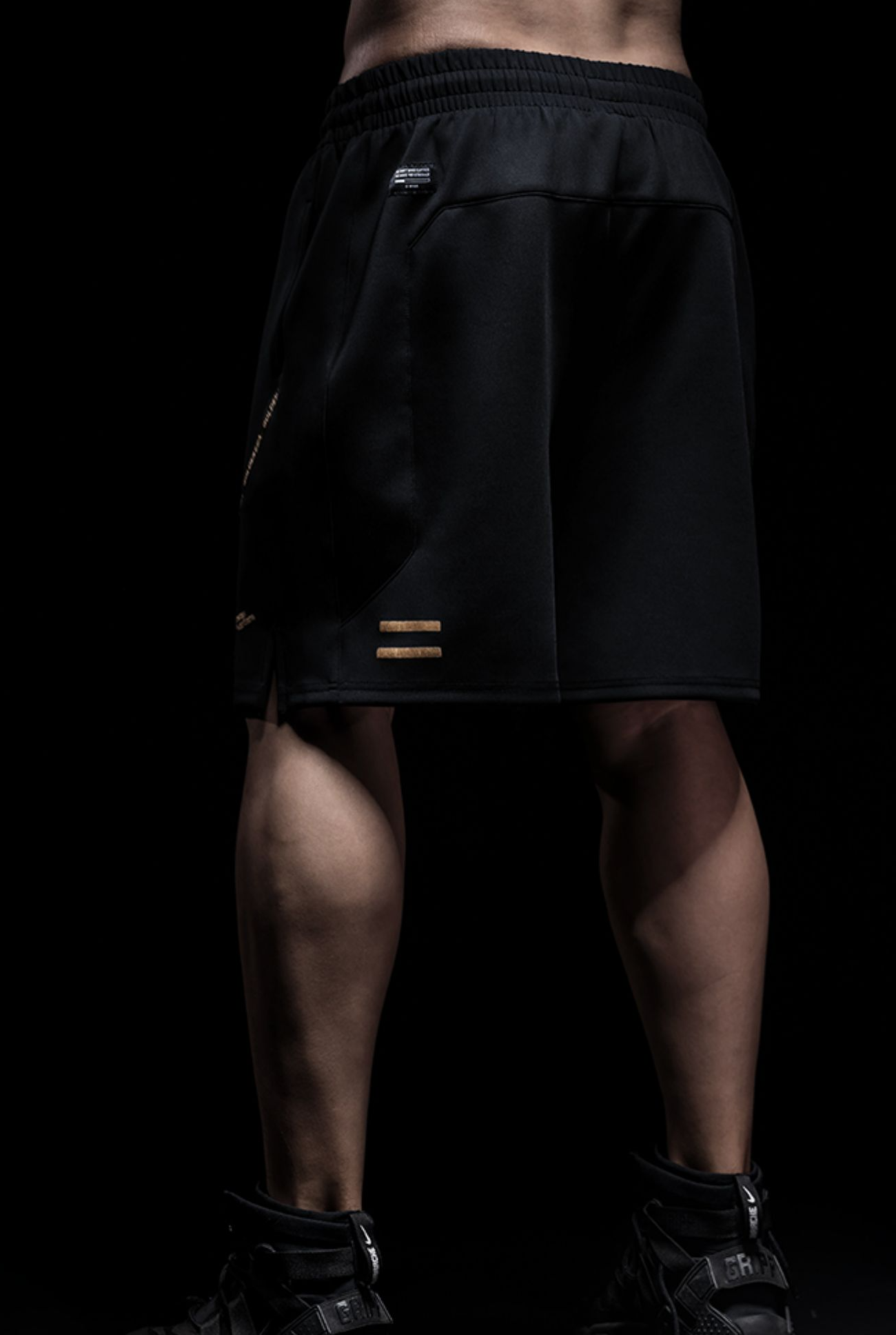 black gold shorts
