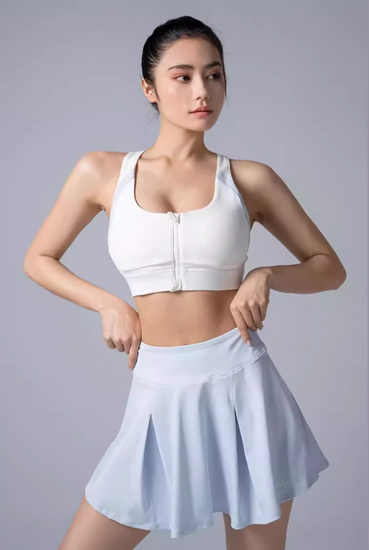 Women's High Support Front Zip Sports Bra