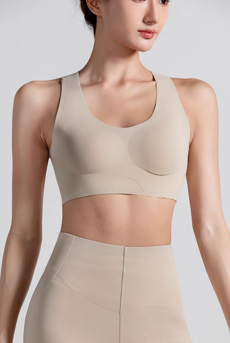 Seamless high elasticity sports bra