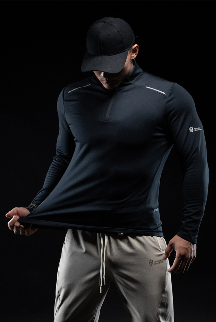 Velvet Slim Fit Long Sleeve Training T-Shirt