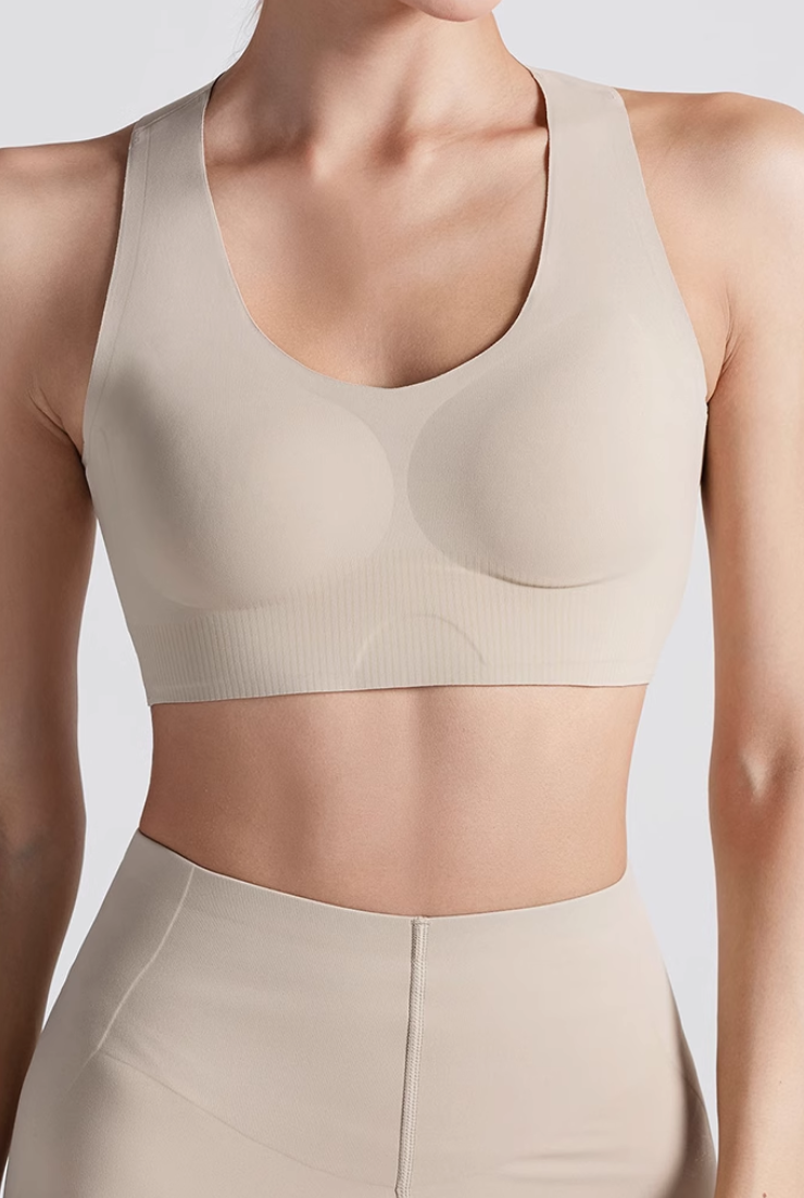 Seamless high elasticity sports bra