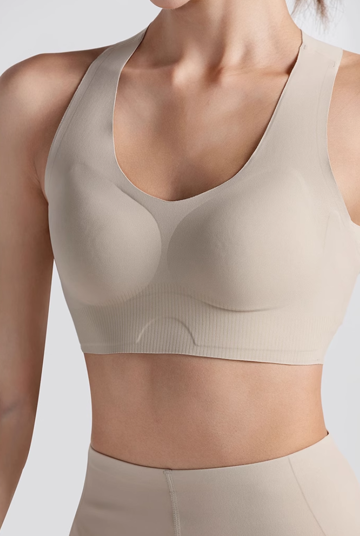 Seamless high elasticity sports bra