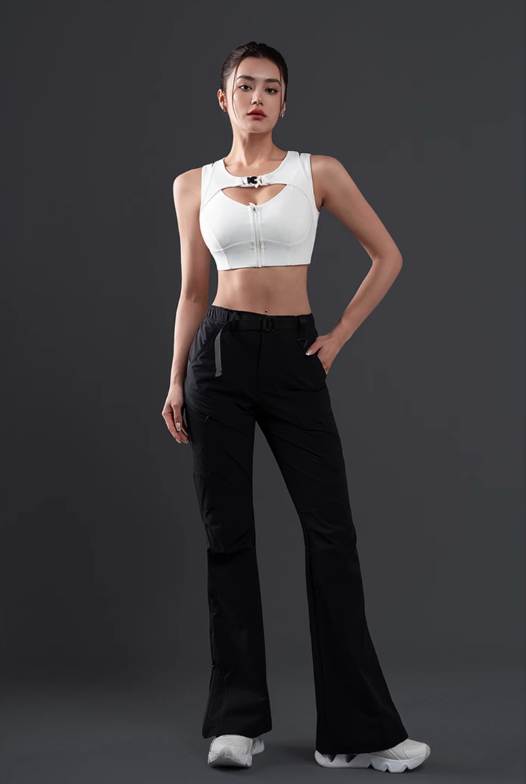 Cool Breeze Front Zip Sports Bra