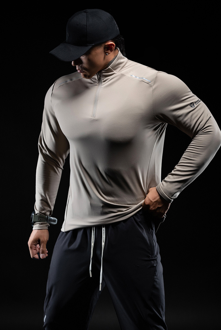 Velvet Slim Fit Long Sleeve Training T-Shirt