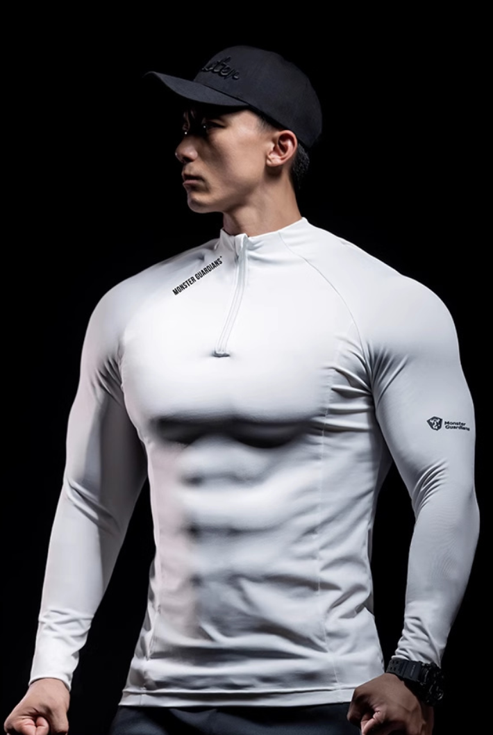 Slim Fitness Sports Long Training T-shirt