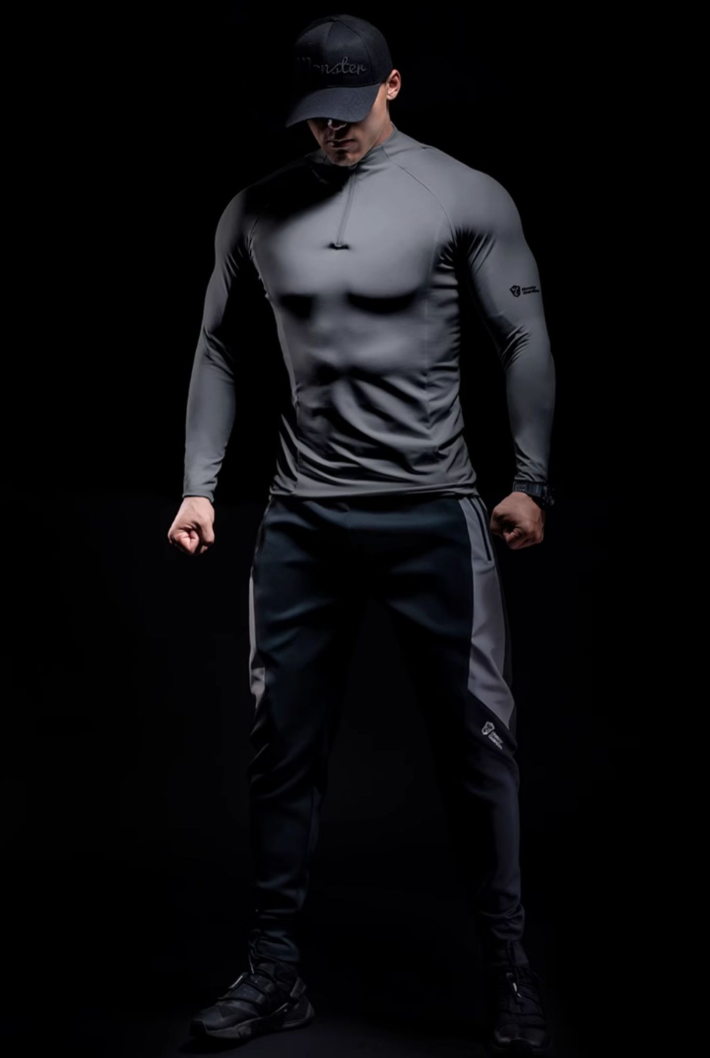 Slim Fitness Sports Long Training T-shirt