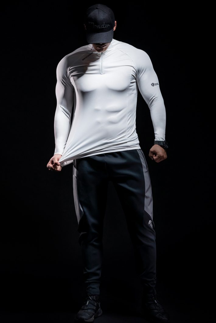 Slim Fitness Sports Long Training T-shirt