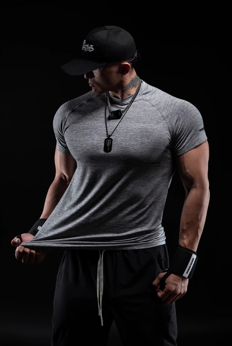 Air mesh slim fit T-shirt