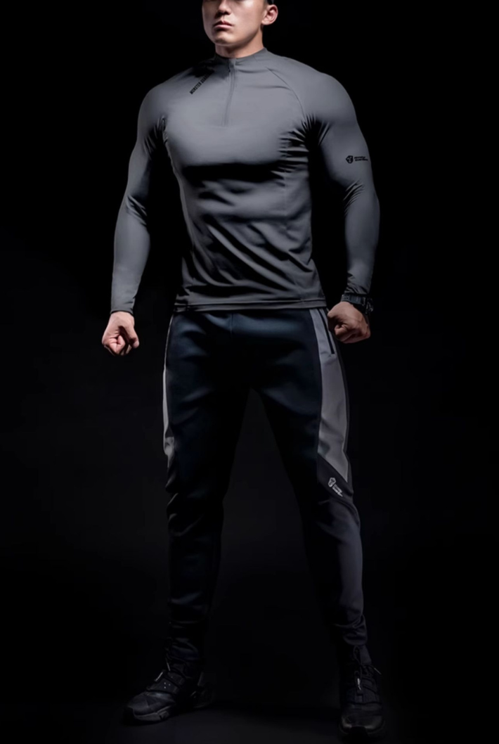 Slim Fitness Sports Long Training T-shirt