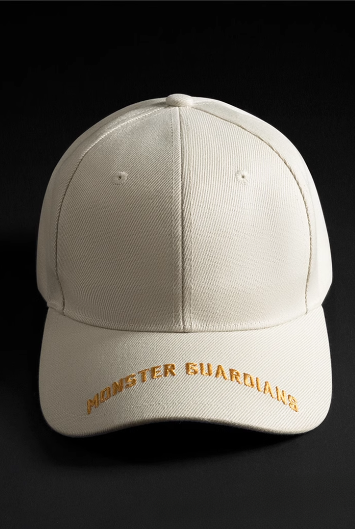 Embroidered logo curved brim cap