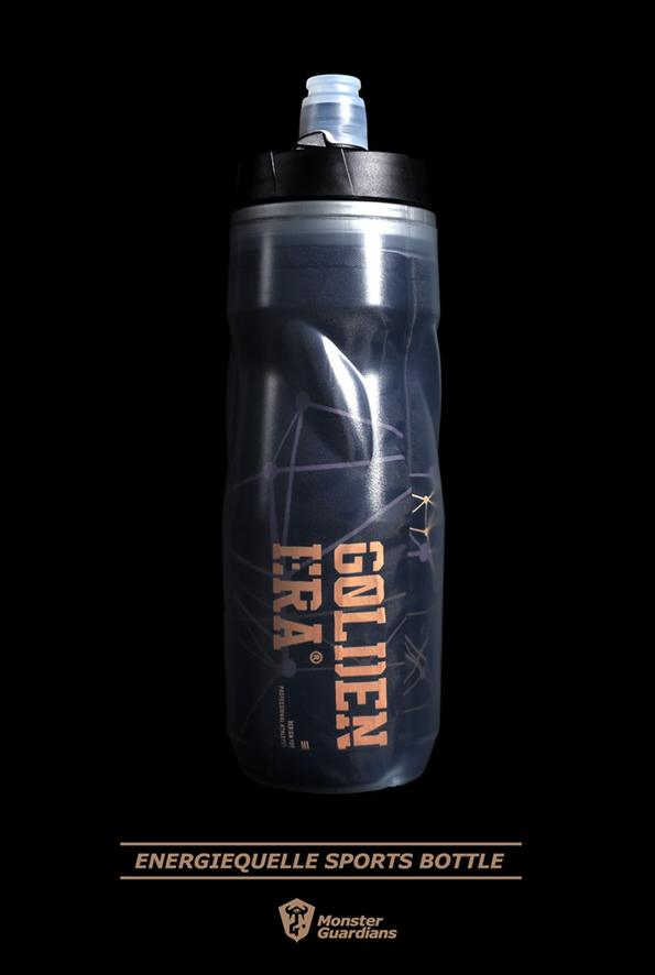 black gold sports bottle