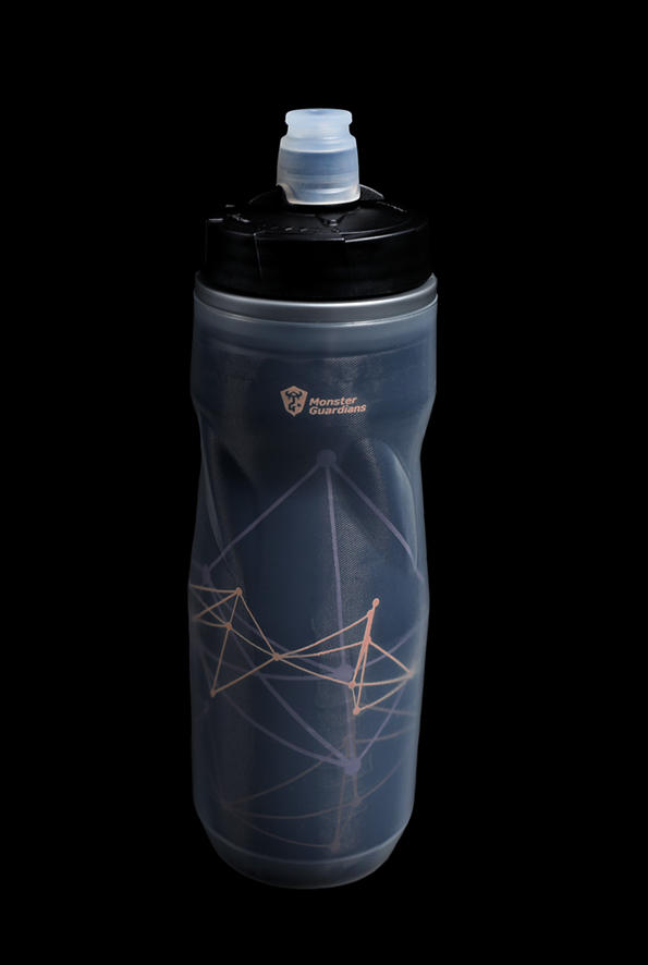 black gold sports bottle